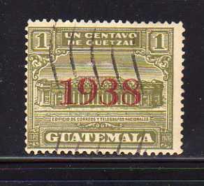 Guatemala RA9 U Post Office and Telegraph Building (D)