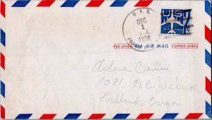 United States Ships 7c Blue Jet Silhouette 1958 U.S.S. Frank E. Evans Type 2 ...