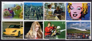 Marilyn Monroe-Concorde-Football-Porsche Car-Titanic-B.Bardot Set (8) Tajikistan