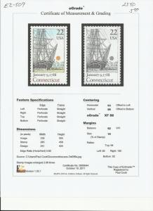 # 2340 MINT NEVER HINGED CONNECTICUT XF+