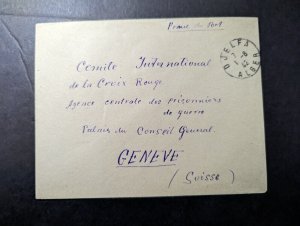 1942 Algeria Cover Djelfa Internment Camp to Geneva Switzerland Red Cross