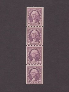 US, 722, COIL LINE PAIR STRIP, MINT NH, WASHINGTON , 1932