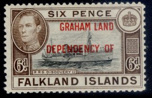 FALKLAND ISLANDS - Graham Land GVI SG A6, 6d black & brown, M MINT. Cat £18. 
