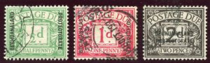 Bechuanaland 1926 KGV Postage Due set complete VF used. SG D1-D3. Sc J1-J3.