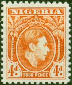 Nigeria 1938 4d Orange SG54 Fine & Fresh LMM