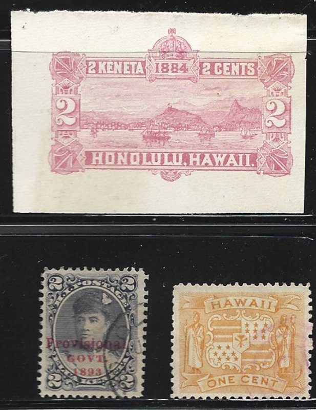 Collection LOT 12859 Hawaii 3 UNG/MH/Used Stamps 1884+ United States