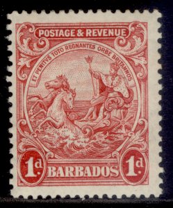 BARBADOS GV SG231a, 1d scarlet, M MINT. Cat £15. PERF 13½ X 12½