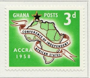 1958 GHANA 3d MH* Stamp A4P41F40132-