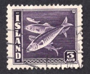 Iceland    #218   used   1939  herring  3a