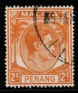 MALAYA PENANG SG4 1949 2c ORANGE FINE USED