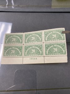 US QE3 Special Handling Plate Block Of 6 Extra Fine Mint Never Hinged