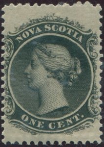 Nova Scotia 1860 SG18 1c black QV MLH
