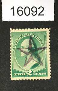 MOMEN: US STAMPS # 213 FANCY STAR USED LOT #16092