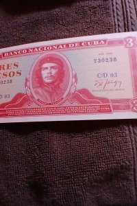 CUBA.1988.CHE GUEVARA-BANCO NACIONAL DE CUBA.3 PESOS.#CD03-230238-UNCIR.