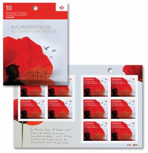 Canada 2836a BK620 In Flanders Fields P booklet 10 MNH 2015