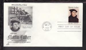 US 2065 Martin Luther 1983 Artcraft U/A FDC 