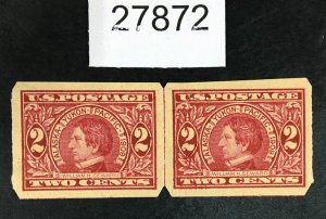 US STAMPS # 371 LINE PAIR AUTO VENDING MINT OG H $190 LOT #27872