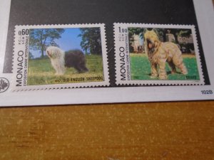 Dogs :  Monaco  #  1336-37  MNH