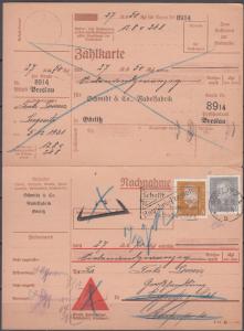 Germany - 5.12.1931 3pf+20pf Ebert on Money Order from Gorlitz  (5178)