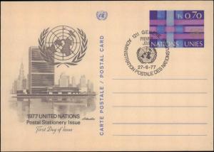 United Nations Geneva, Government Postal Card