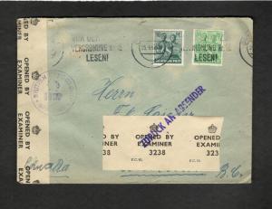1947 Germany Cover Hamburg to Canada #563 #573 British Censored Fine