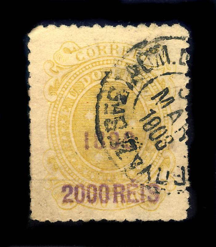 BRAZIL - 1899 2000R/1000R FINE USED (1908) - (crease, otherwise fine)