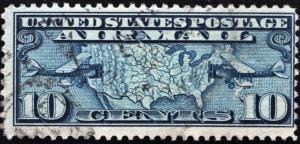 SC#C7 10¢ Map & Planes (1926) Used
