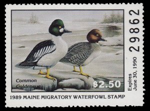 Maine #6 1989 Hunting Permit Stamp MNH