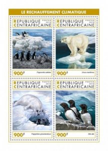 Central Africa - 2019 Global Warming - 4 Stamp Sheet - CA18909a