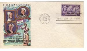 US #959 (Me-9) 3c Women's Progress FDC Fluegel multi-color cachet ECV $26.50