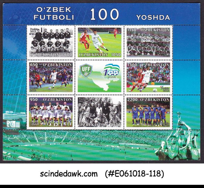 UZBEKISTAN - 2012 CENTENARY OF UZBEK FOOTBALL / SOCCER - MIN/SHT MNH