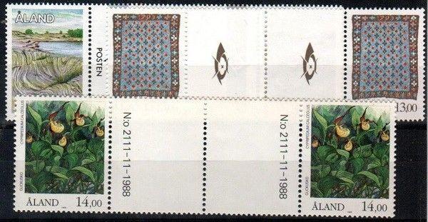 Aland Scott 52-4 Mint NH gutter pairs (Catalog Value $38.00)