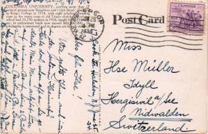 United States Jersey Paterson 1934 machine  3c NRA PPC to Switzerland.