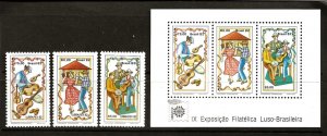 Brazil Sc 1820-2a NH issue of 1982 - Musical Instruments