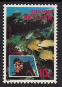 Netherlands Antilles #644 MNH 1991  fauna 10c  fish