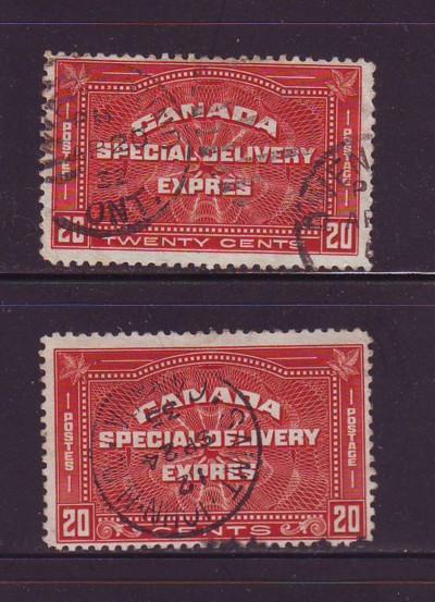 Canada ScE4-5  Special Delivery stamps used