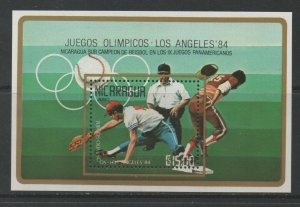 Thematic Stamps Sports - NICARAGUA 1984 OLYMPICS M/S mint