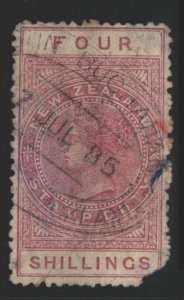 New Zealand QV Revenue 4 Shillings