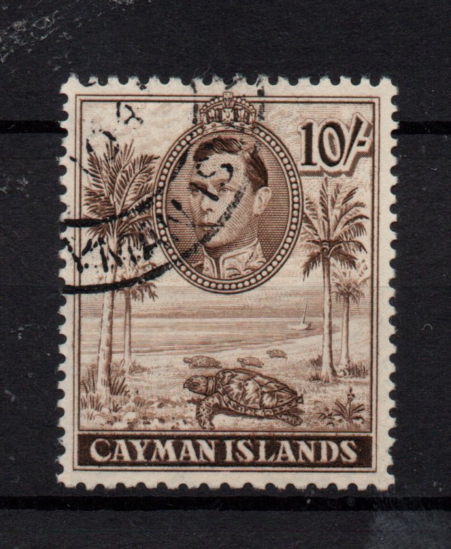 Cayman Islands 1938 10/- Chocolate SG126 Good Used WS36411