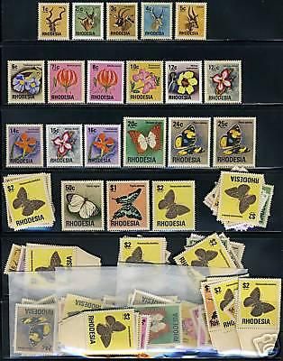 RHODESIA SC#328/47 BUTTERFLIES LOT OF 12 SETS NH 