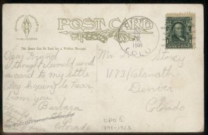 USA 1909 CLIFF Jefferson Co Colorado DPO Cover Helbock R4  Postcard 94205