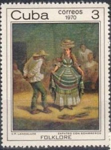 CUBA Sc# 1565 FOLKLORE   lore history 3c    1970 uncancelled USED