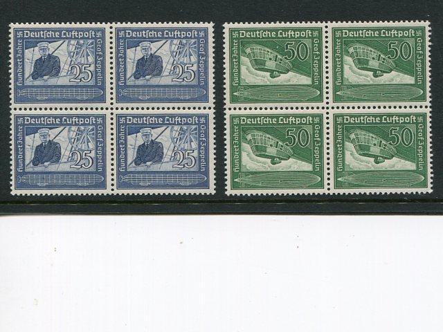 Germany #C59-60 blocks 4 VF Mint NH    - Lakeshore Philatelics