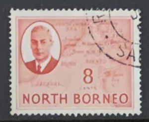 NORTH BORNEO 1950 8cents SG361 FINE USED