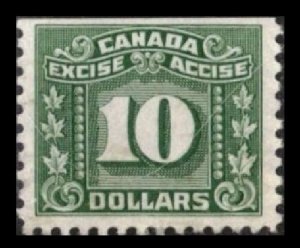 SALE CANADA REVENUE VINTAGE 1934 $10 #FX91 USED SCARCE EXCISE TAX STAMP CV $2.