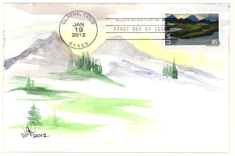 Art Cover - Orig Watercolor - Glacier Natl Park MT 85