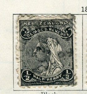 NEW ZEALAND; 1882 early classic QV Side Facer issue used 1/2d. value