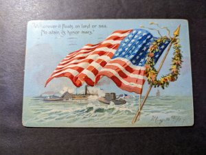 1907 USA Patriotic Postcard Cover Rochester NY Local Use