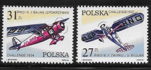 Poland 1982 Victory in Challenge Trophy Flights Sc 2515-2516 MNH A1081