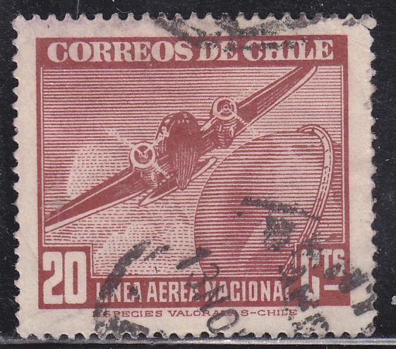 Chile C72 Plane & Globe 1943